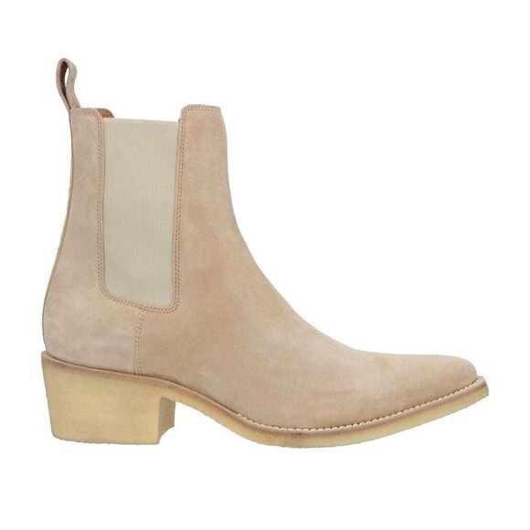 AMIRI Point-Toe Chelsea Boots EU 39.5 M6.5 W9.5 Defect New Tan Suede - Picture 1 of 13
